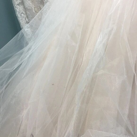 Sample BLUSH PINK Wedding Dress, BLING Prom Princess Disney Ballgown Cinderella - Picture 8 of 15